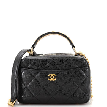 Chanel Carry Around Bowling Bag Quilted Caviar Mini