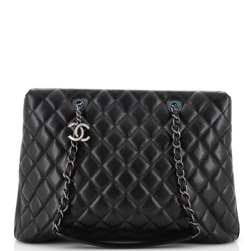 Chanel City Shopping Tote Quilted Caviar Large