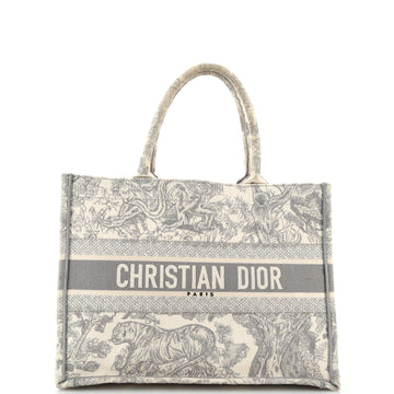 Christian Dior Book Tote Embroidered Canvas Medium