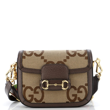 Gucci Horsebit 1955 Shoulder Bag Jumbo GG Canvas Mini
