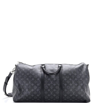 Louis Vuitton Keepall Bandouliere Bag Monogram Eclipse Canvas 55