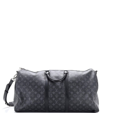 Louis Vuitton Keepall Bandouliere Bag Monogram Eclipse Canvas 55