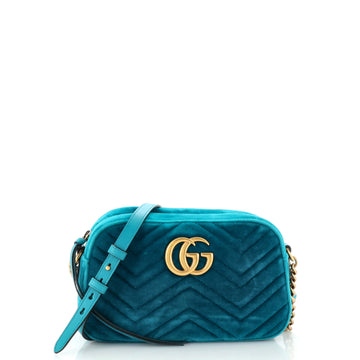 Gucci GG Marmont Shoulder Bag Matelasse Velvet Small
