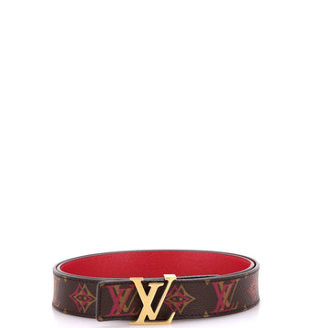 Louis Vuitton LV Initiales Reversible Belt Rainbow Monogram and Leather Thin