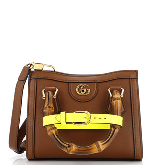 Gucci Diana NM Bamboo Handle Tote Leather Mini