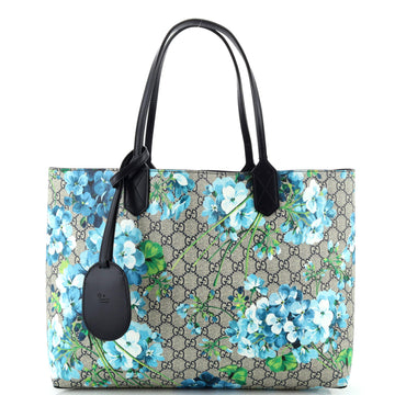 Gucci Reversible Tote (Outlet) Blooms Print GG Coated Canvas Medium