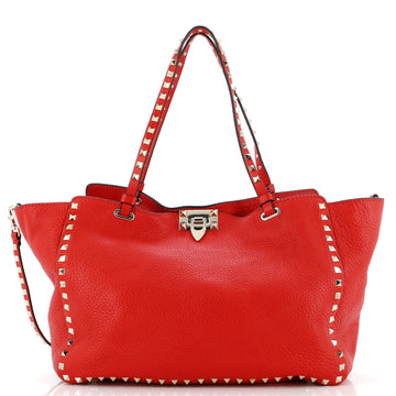 Valentino Garavani Rockstud Tote Pebbled Leather Medium