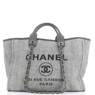 Chanel Deauville Tote Raffia Medium