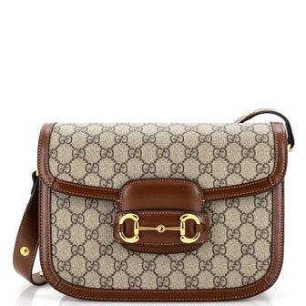 Gucci Horsebit 1955 Shoulder Bag GG Coated Canvas Small