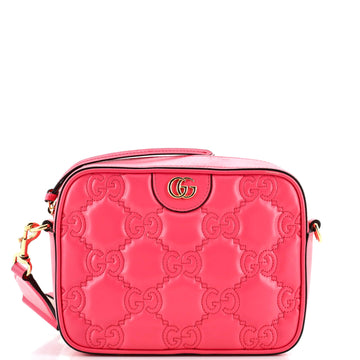 Gucci Zip Camera Bag GG Matelasse Leather Small