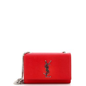 Saint Laurent Classic Monogram Crossbody Bag Grainy Leather Small