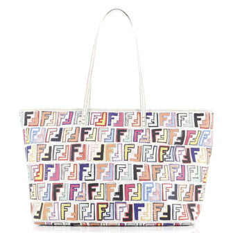 Fendi Roll Tote Zucchino Coated Canvas Medium
