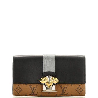 Louis Vuitton Column Sarah Wallet Reverse Monogram Canvas with Calfskin