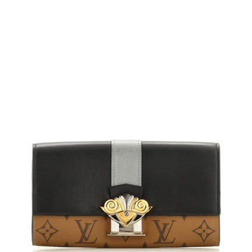 Louis Vuitton Column Sarah Wallet Reverse Monogram Canvas with Calfskin