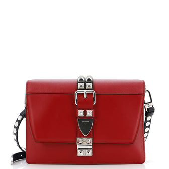 Prada Elektra Shoulder Bag Studded Leather Small