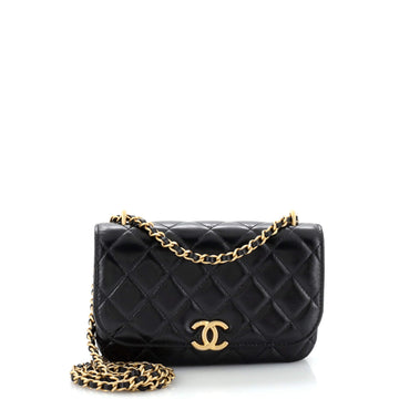 Chanel Flap Phone Holder with Chain Quilted Lambskin