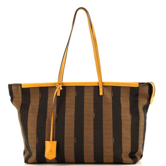 Fendi Pequin Roll Tote Canvas Large
