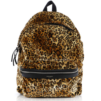 Saint Laurent City Backpack Printed Velvet Medium