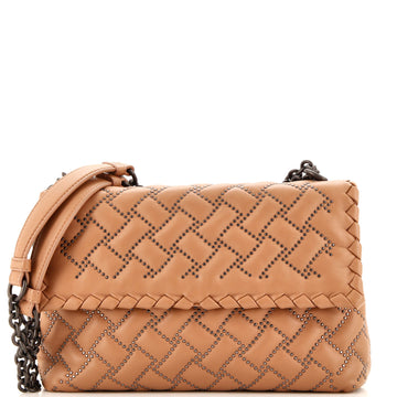 Bottega Veneta Olimpia Crossbody Intrecciato Microstuds Lambskin Small