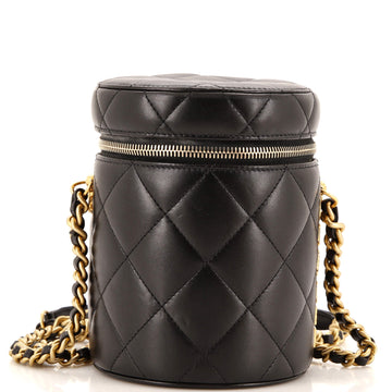 Chanel Side Note Vanity Case Quilted Lambskin Small