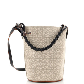 Loewe Gate Bucket Bag Anagram Jacquard Canvas Medium