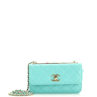 Chanel Trendy CC Flap Phone Holder Quilted Lambskin and Lacquered Metal