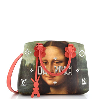Louis Vuitton Montaigne Handbag Limited Edition Jeff Koons Da Vinci Print Canvas MM