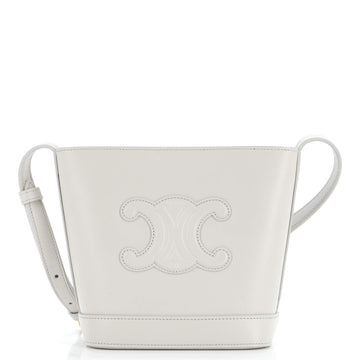 Celine Cuir Triomphe Bucket Bag Leather Small