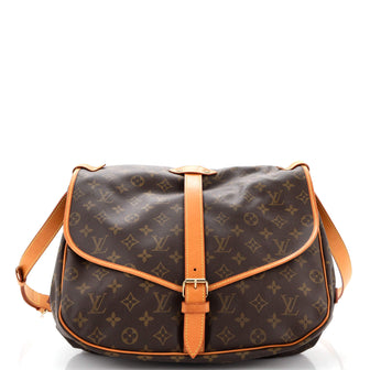 Louis Vuitton Saumur Handbag Monogram Canvas 35