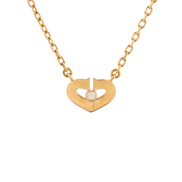 Cartier C Heart de Cartier Pendant Necklace 18K Rose Gold with Diamond XS
