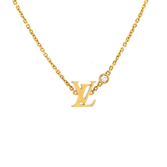Louis Vuitton Idylle Blossom LV Pendant Necklace 18K Yellow Gold with Diamond
