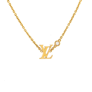 Louis Vuitton Idylle Blossom LV Pendant Necklace 18K Yellow Gold with Diamond