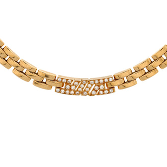 Cartier Maillon Panthere 3 Row Necklace 18K Yellow Gold and Diamonds