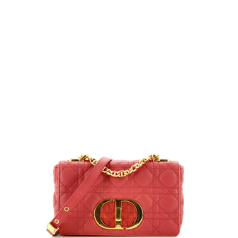 Christian Dior Caro Bag Cannage Quilt Calfskin Small