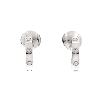 Cartier Love Hoop Earrings 18K White Gold Small