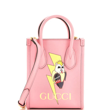 Gucci Vertical Tote Bananya Printed Leather Mini