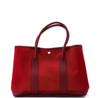 Hermes Garden Party Tote Toile and Leather 36