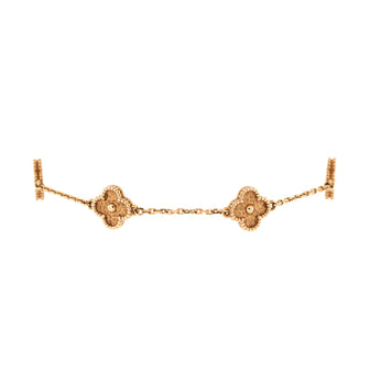 Van Cleef & Arpels Sweet Alhambra 6 Motifs Bracelet 18K Rose Gold