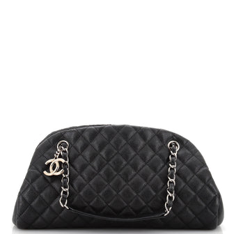 Chanel Just Mademoiselle Bag Quilted Caviar Medium