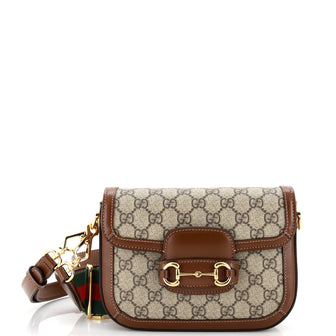 Gucci Horsebit 1955 Shoulder Bag GG Coated Canvas Mini