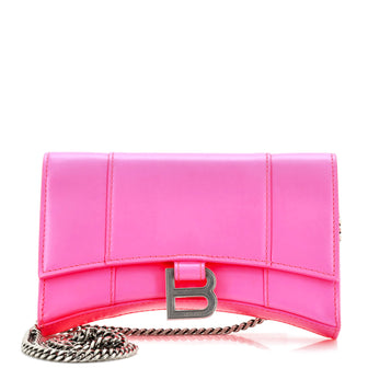 Balenciaga Hourglass Chain Wallet Leather