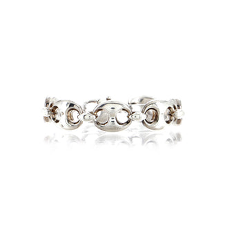 Gucci Mariner Chain Link Bracelet Sterling Silver Wide