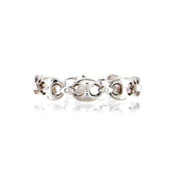 Gucci Mariner Chain Link Bracelet Sterling Silver Wide