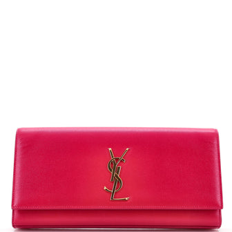 Saint Laurent Classic Monogram Clutch Leather Long