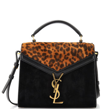 Saint Laurent Cassandra Top Handle Bag Printed Suede Mini