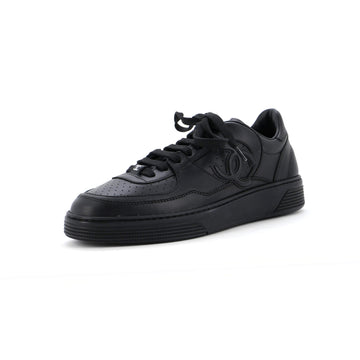 Chanel Women's CC Low-Top Sneakers Perforated Leather