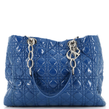 Christian Dior Soft Chain Tote Cannage Quilt Patent Large