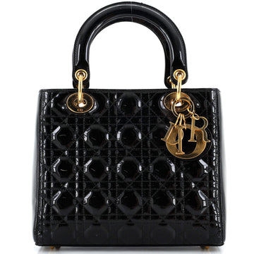 Christian Dior Lady Dior Bag Cannage Quilt Patent Small