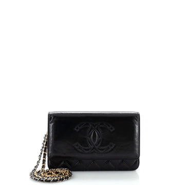 Chanel Timeless Wallet on Chain Quilted Shiny Aged Calfskin