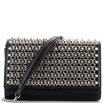 Christian Louboutin Paloma Clutch Embellished Spiked Leather